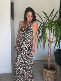 Robe attache une épaule léopard KATE