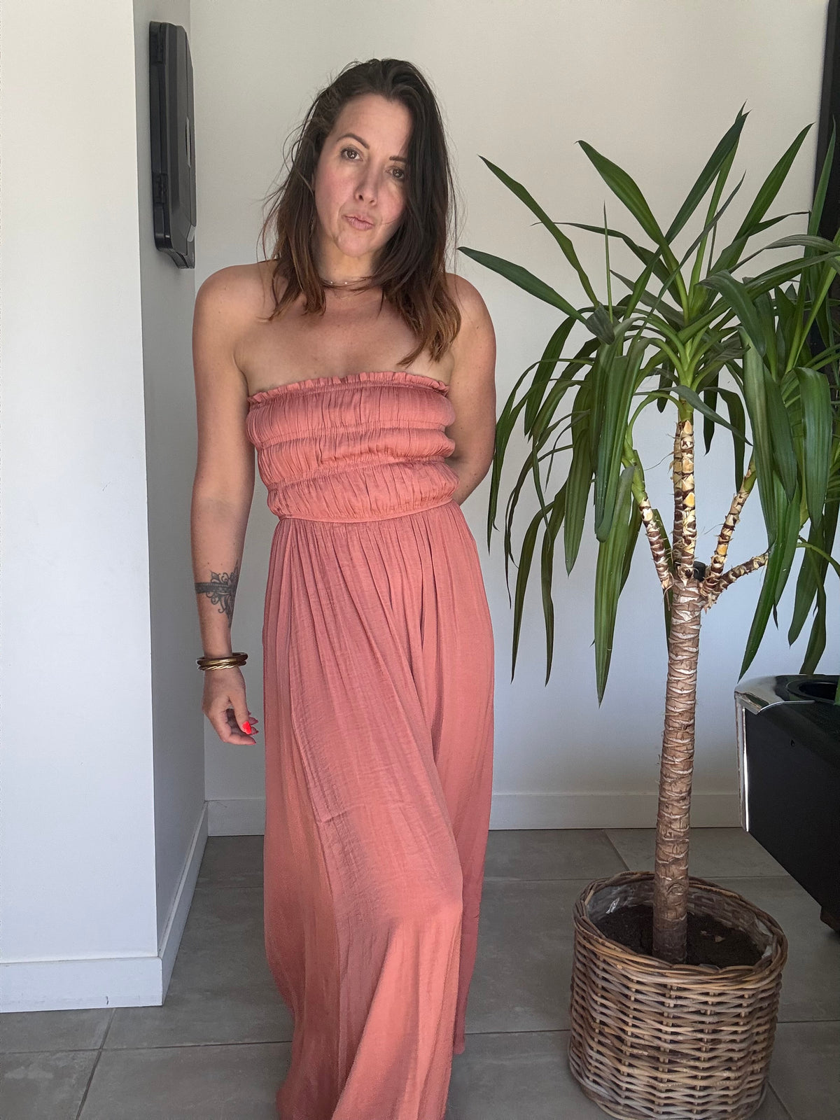 Robe bustier terracota ISA