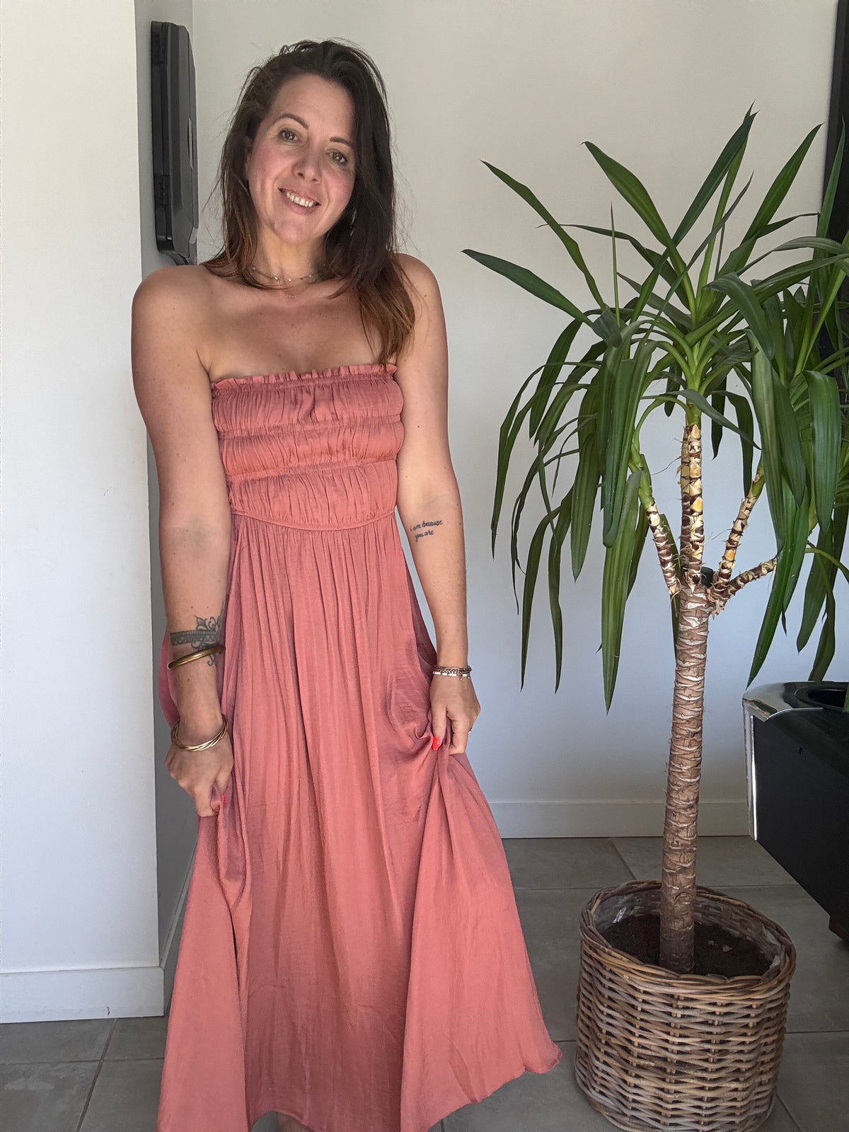 Robe bustier terracota ISA