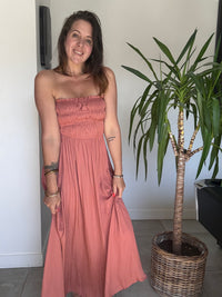 Robe bustier terracota ISA