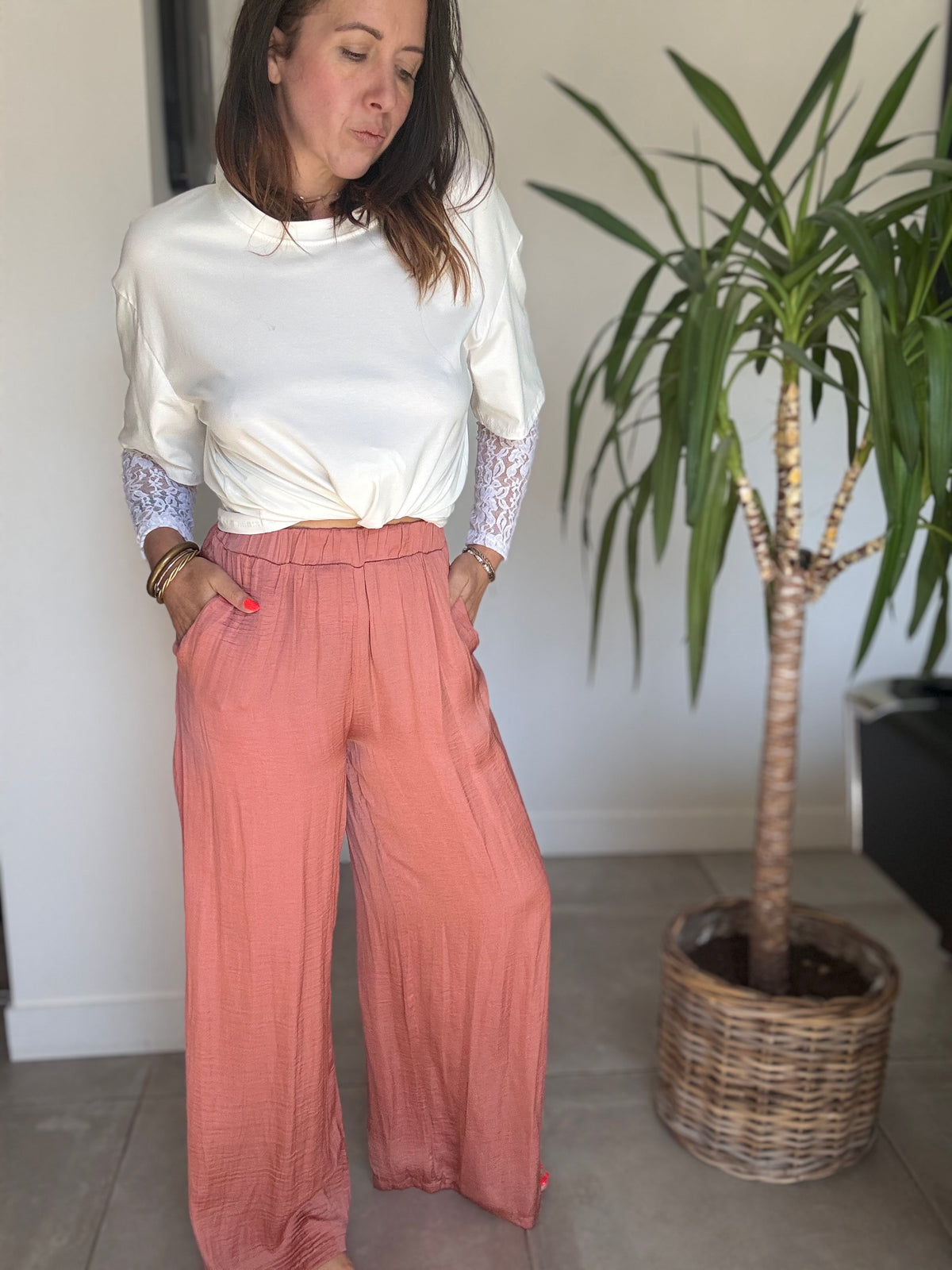 Pantalon fluide terracota COPA