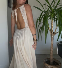 Robe bohème dos nu crème VANESSA