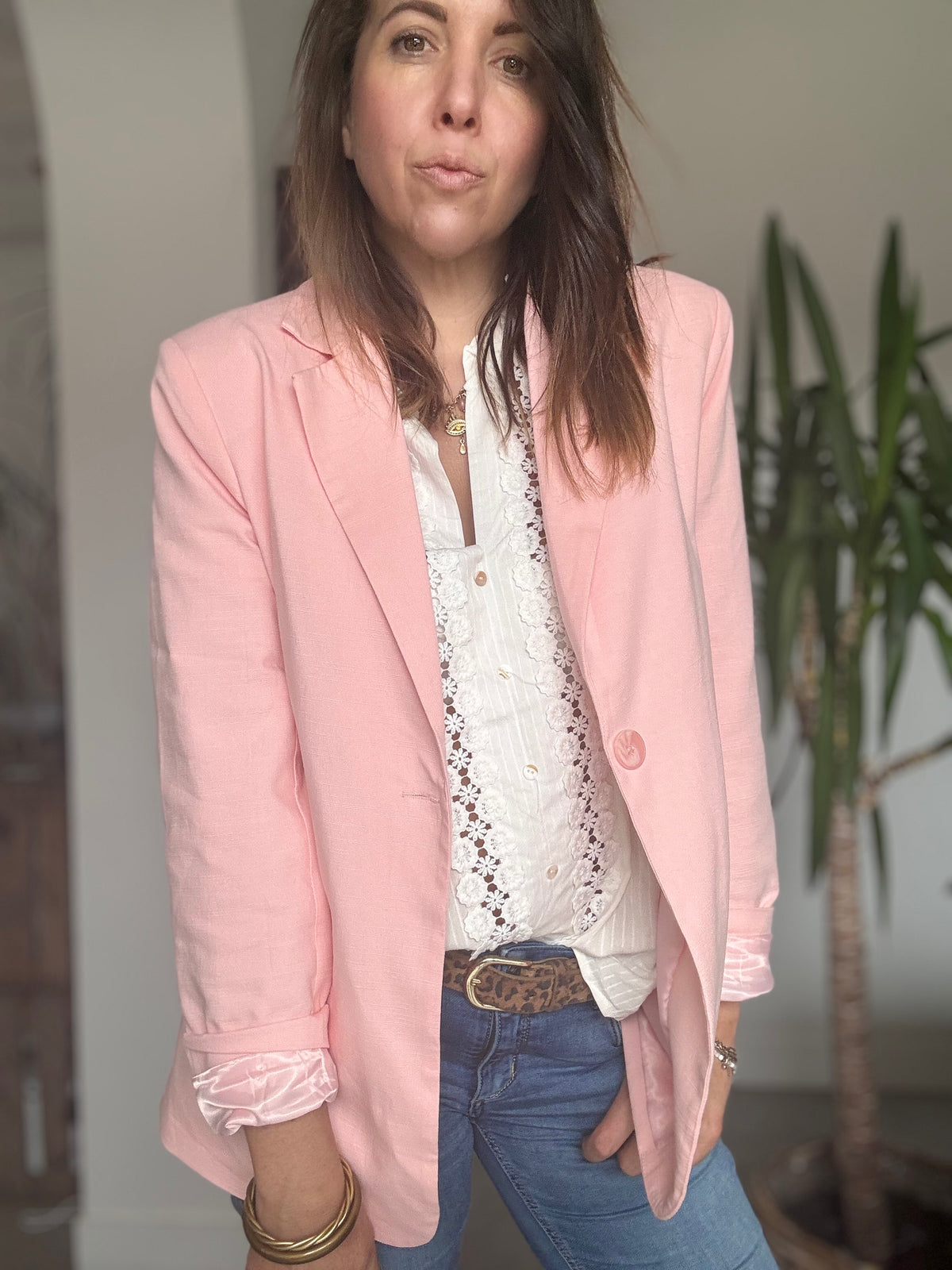 Blazer rose ROLAND