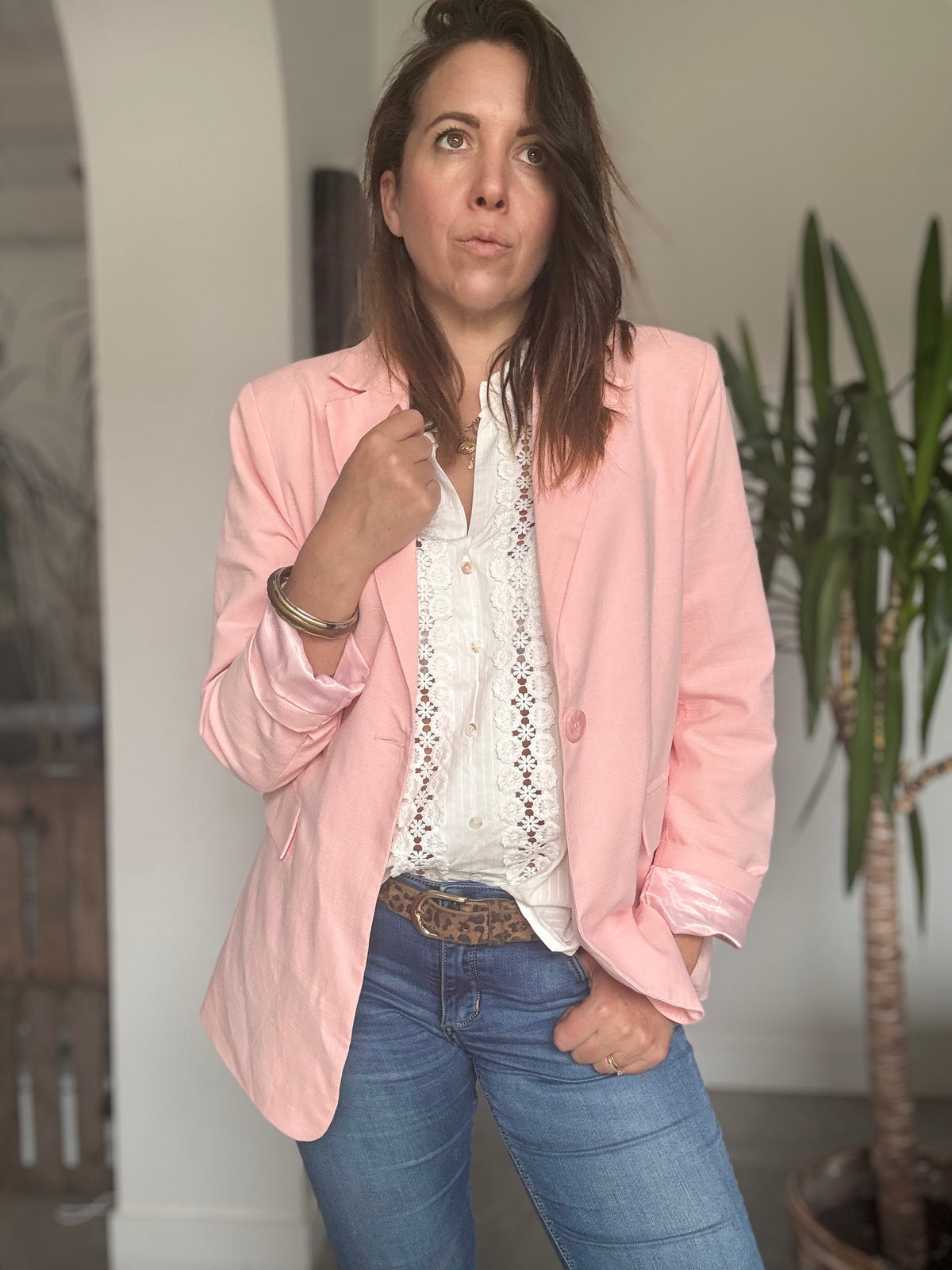 Blazer rose ROLAND