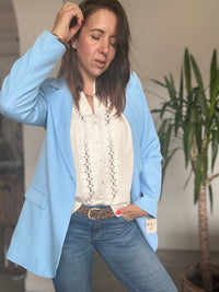Blazer bleu ciel EMA