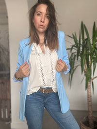 Blazer bleu ciel EMA