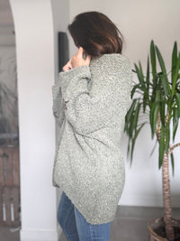 Gilet bouclette kaki star RACHELLE
