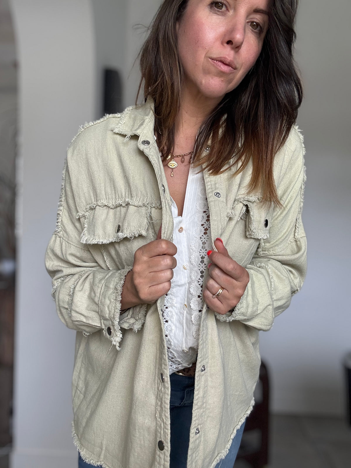 Veste beige CLARISSE