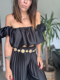 Ensemble noir satiné KIARA