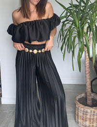 Ensemble noir satiné KIARA
