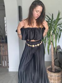 Ensemble noir satiné KIARA
