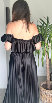 Ensemble noir satiné KIARA