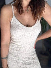 Robe longue beige MAEVA