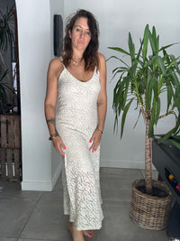 Robe longue beige MAEVA