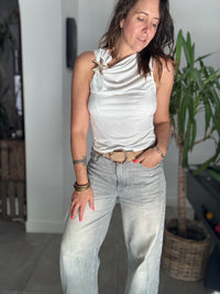 Top bijoux blanc ARIEL