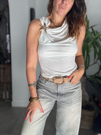 Top bijoux blanc ARIEL