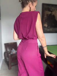 Combinaison pantalon prune LAURIE