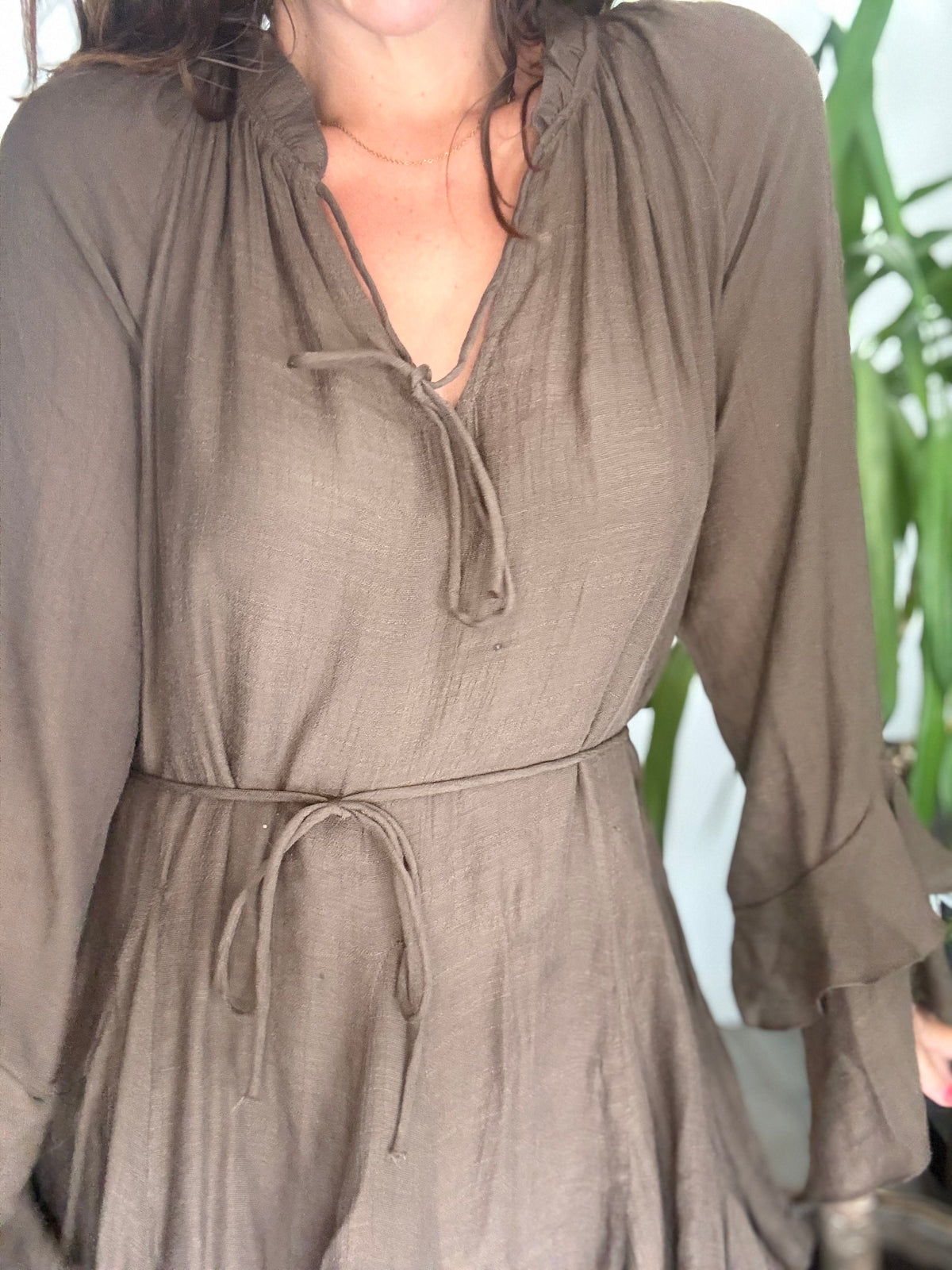 Robe manches longues chocolat KODA