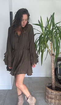 Robe manches longues chocolat KODA