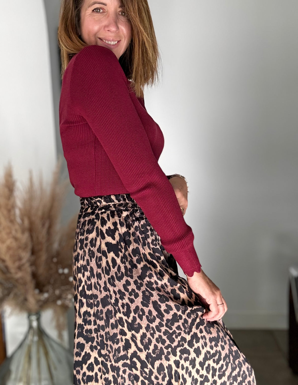 Pull fin  Bordeaux LUCAS