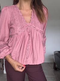 Blouse vieux rose ANNY