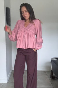 Blouse vieux rose ANNY