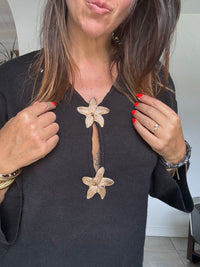 Pull noir étoiles dorées LADY