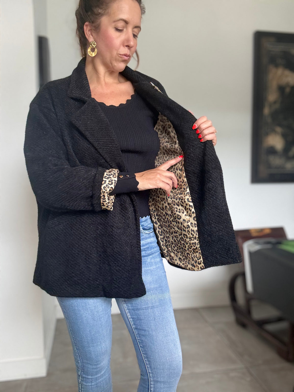 Manteau/ veste noire MARIA