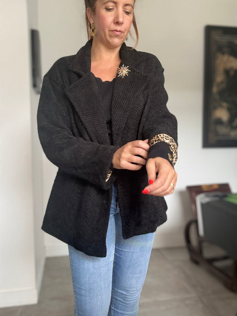 Manteau/ veste noire MARIA