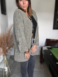 Gilet bouclette kaki star RACHELLE