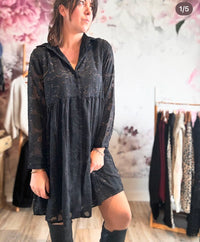 Robe courte noire LOUISIA