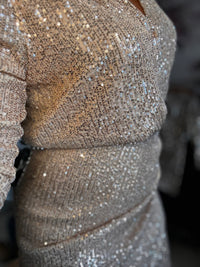 Robe sequins dorée BEYONCE
