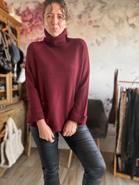 Pull bordeaux kAYE