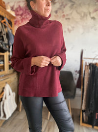 Pull bordeaux kAYE