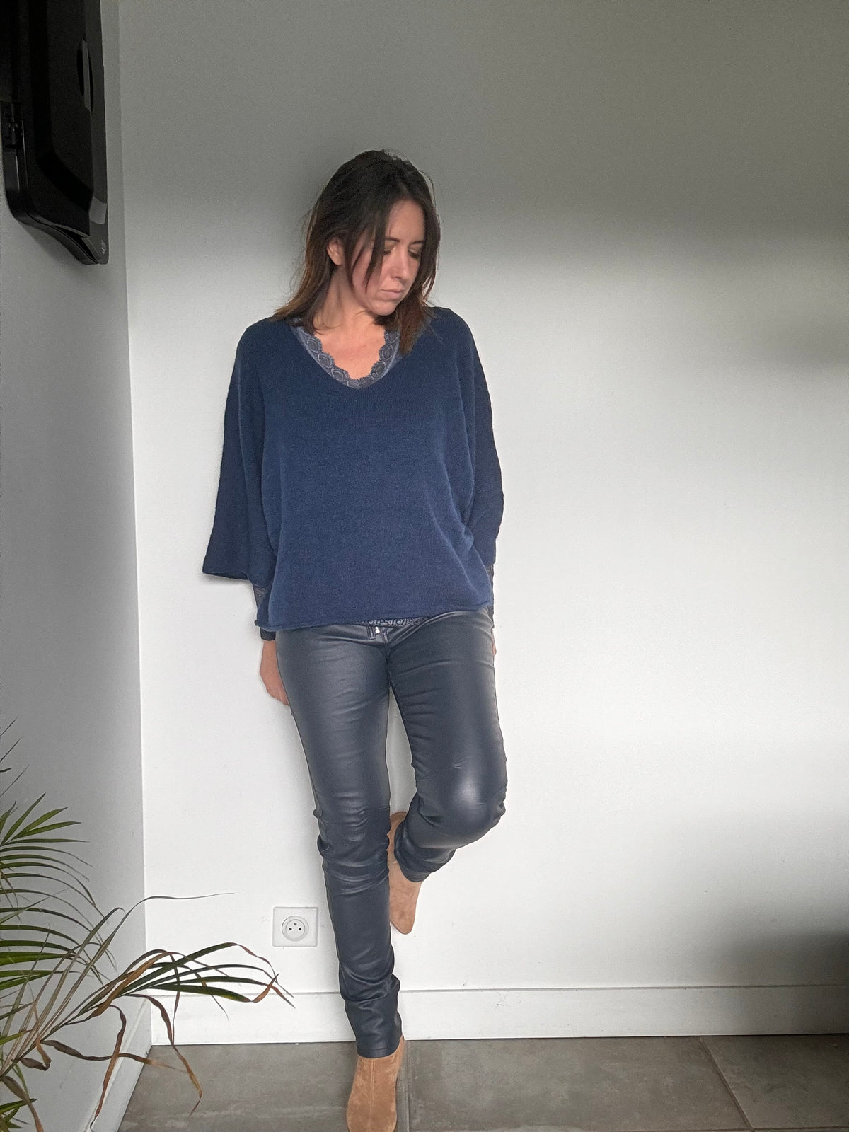 Pantalon, sky bleu marine BRANDON
