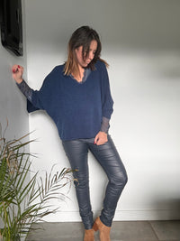 Pantalon, sky bleu marine BRANDON