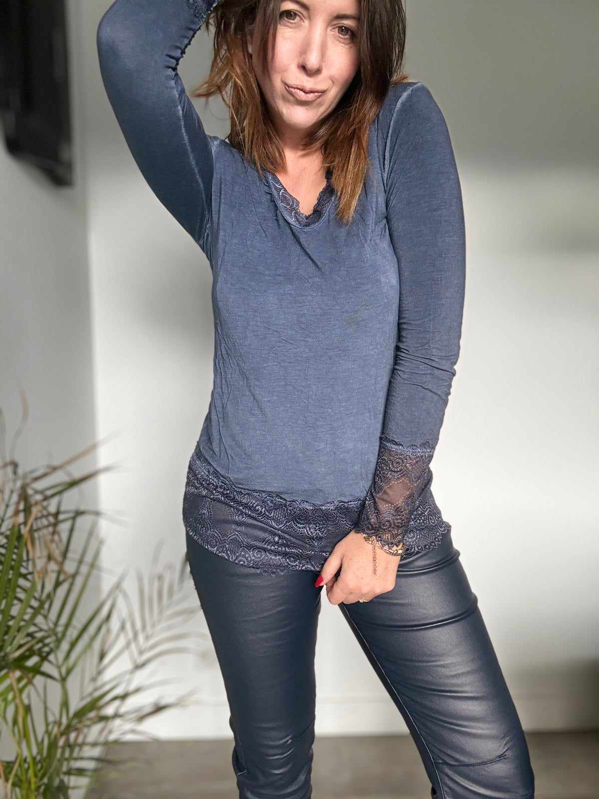 Sous pull bleu marine BELLA