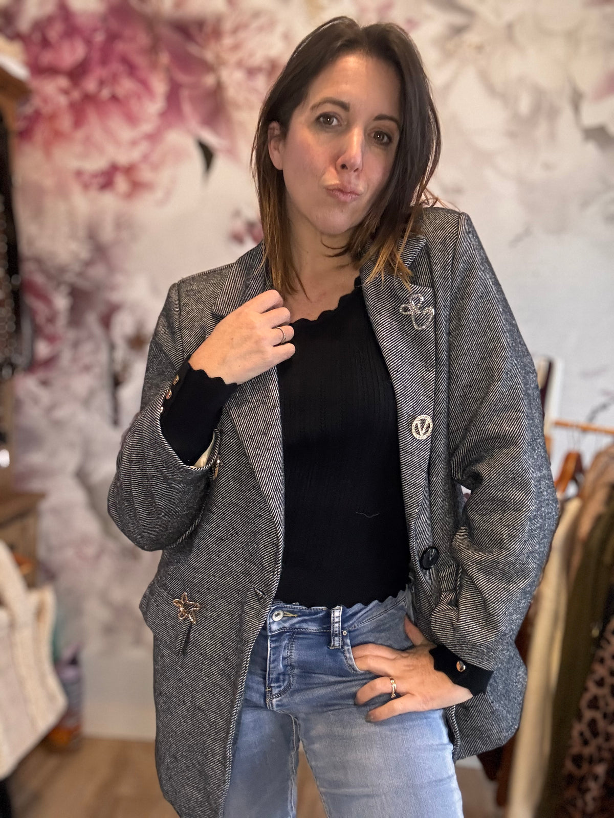 blazer gris chiné GABRIEL