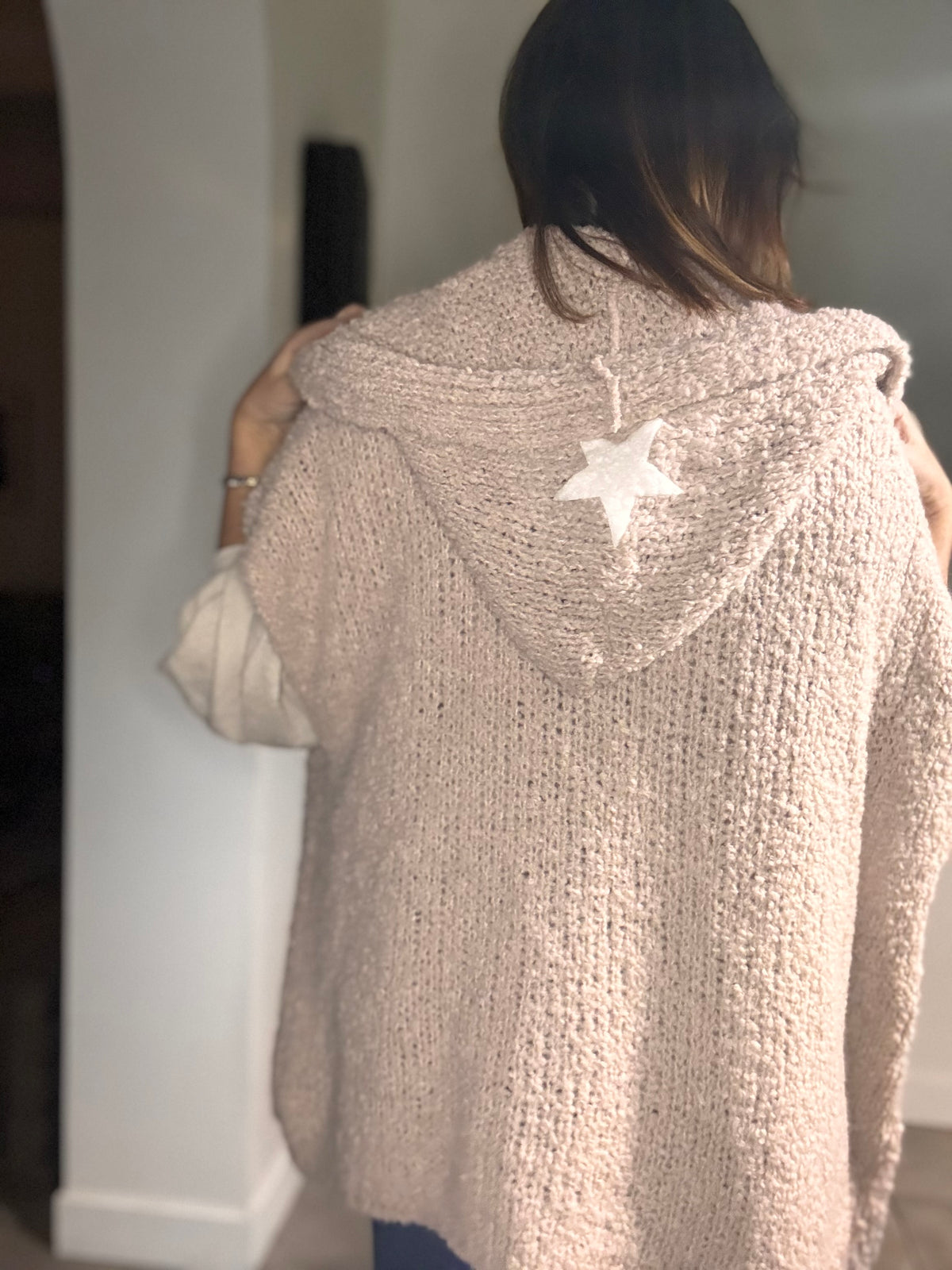 Gilet rose poudré blanc SEATTLE