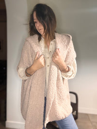 Gilet rose poudré blanc SEATTLE