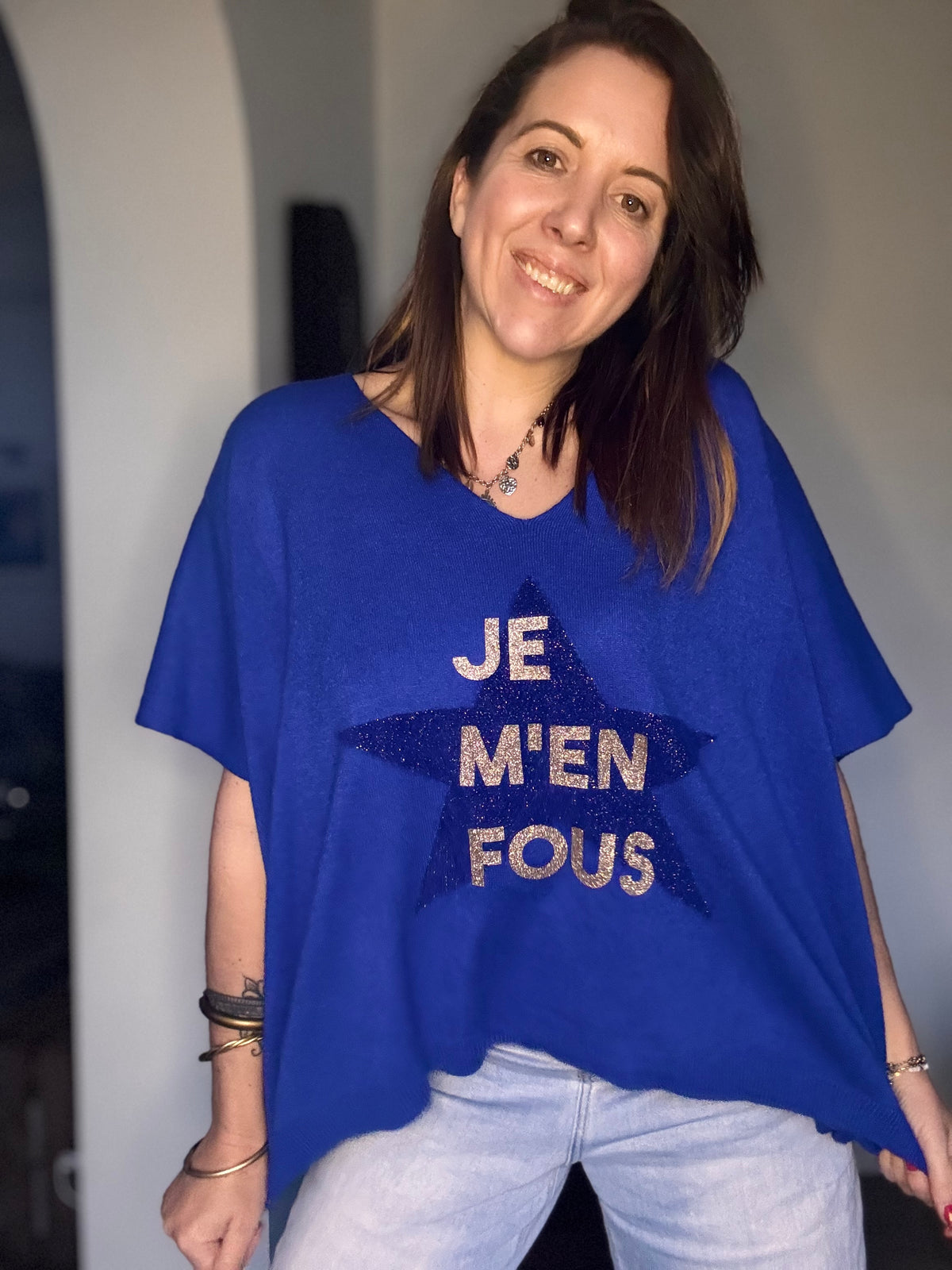 Pull bleu roi MIKE