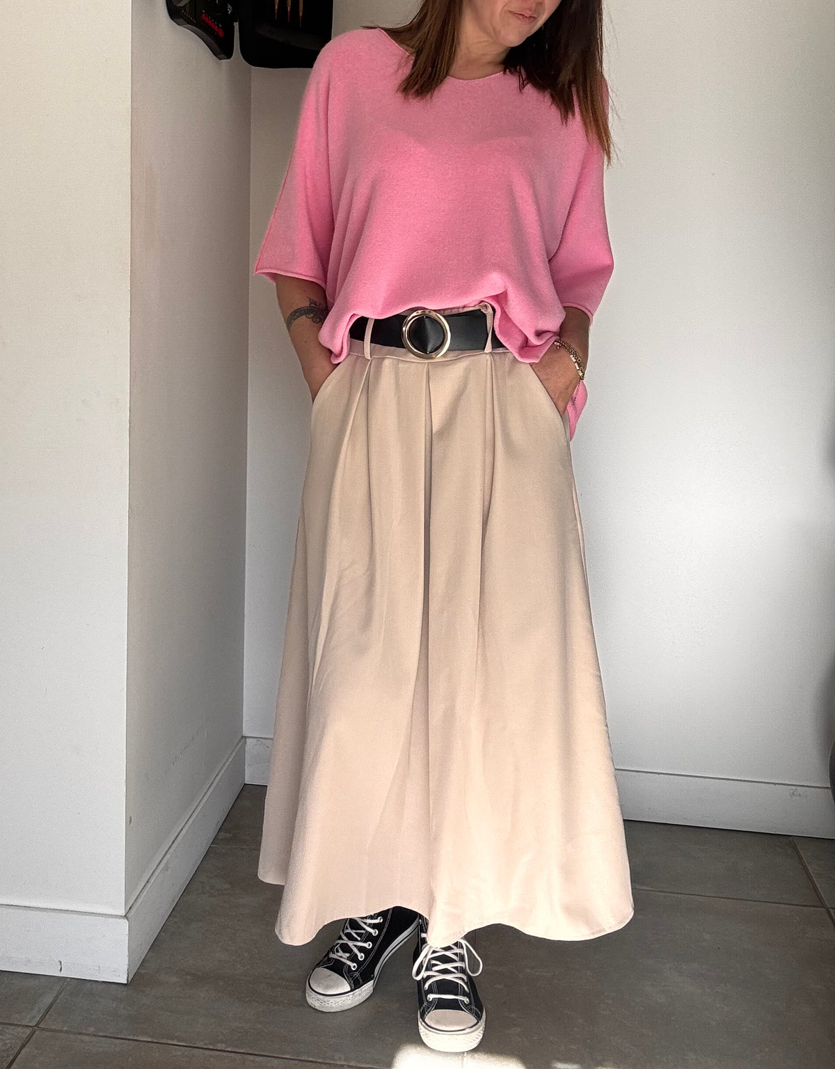 Jupe beige AURELIE