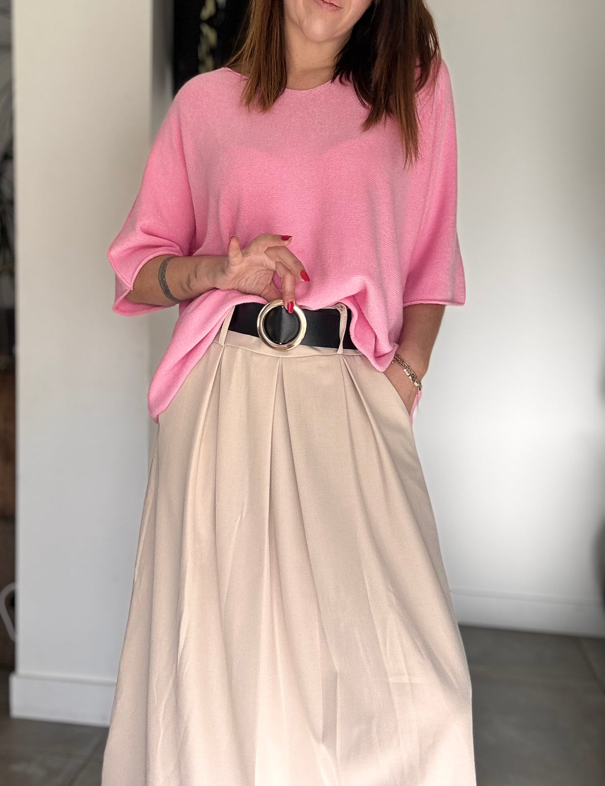 Jupe beige AURELIE