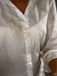 Chemise broderie feuillage LEAF