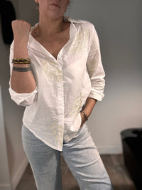 Chemise broderie feuillage LEAF