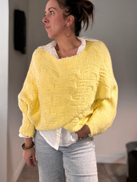 Pull jaune asymétrique MAYA