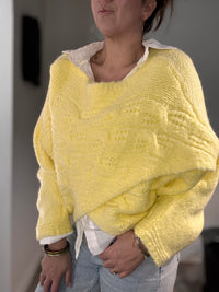 Pull jaune asymétrique MAYA