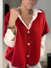 Gilet sans manches rouge JANE