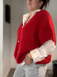 Gilet sans manches rouge JANE