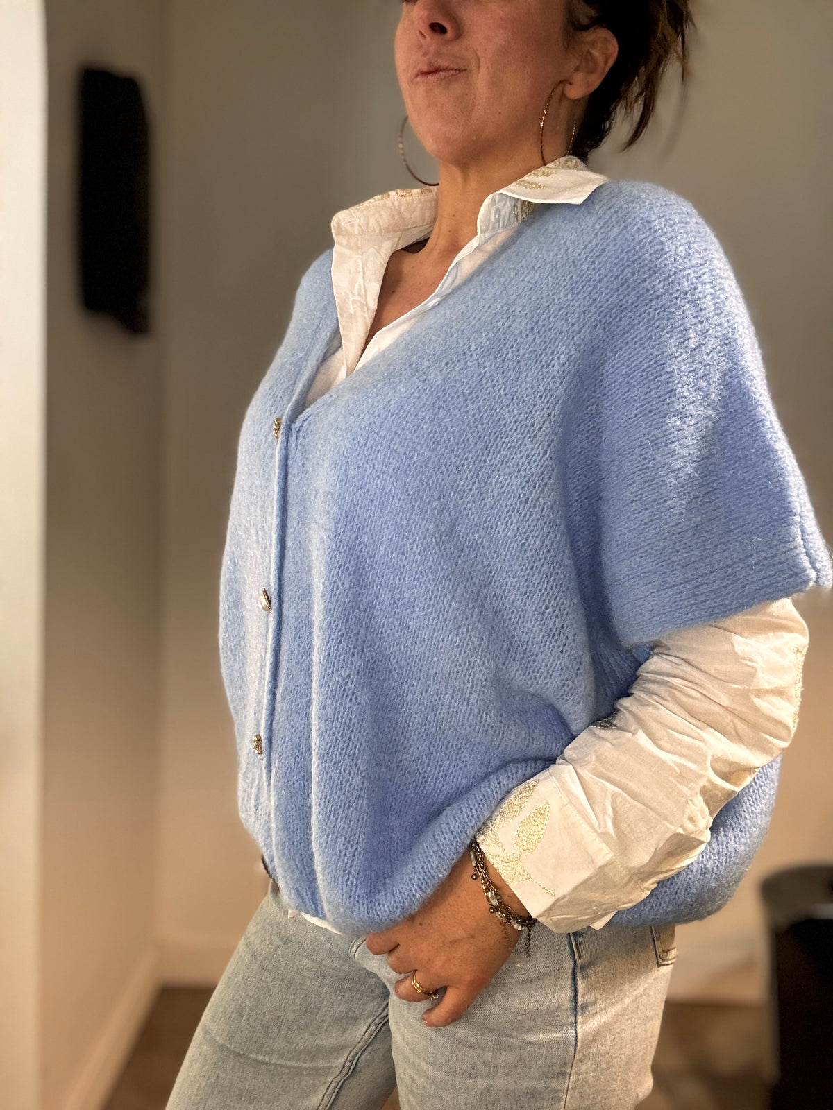 Gilet sans manches bleu JANE